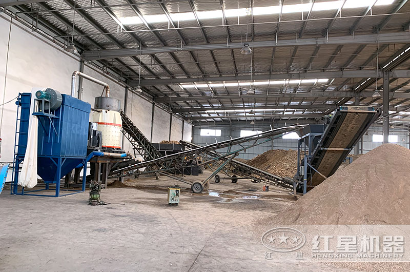 河南客户时产50吨制砂机生产线图片